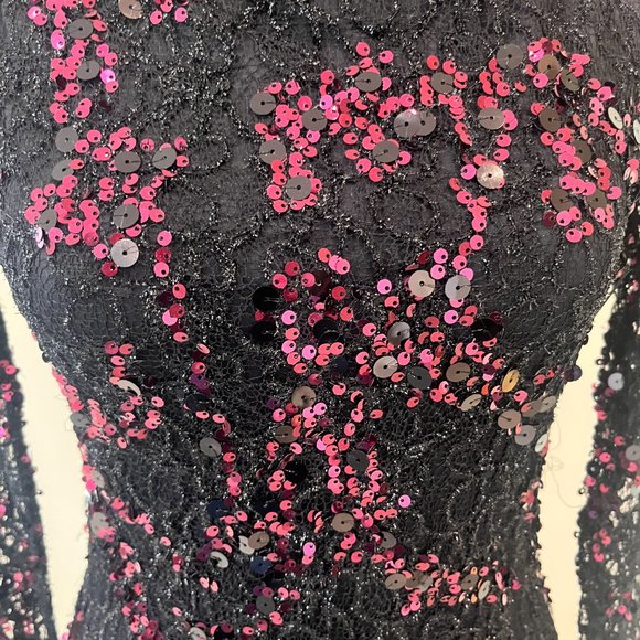 Stunning Pink Sequin one piece dance costume Leotard - Picture 5 of 6